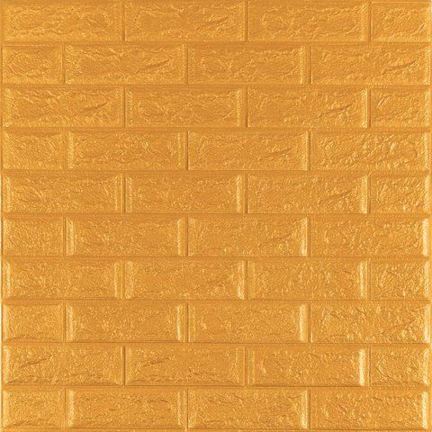 3D панель самоклеющаяся 700x770x5мм кирпич Золото (011-5) SW-00000147 SW-00000147 фото