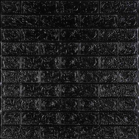 3D панель самоклеющаяся 700x770x5мм кирпич Черный (019-5) SW-00000151 SW-00000151 фото