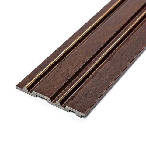 Рейка декоративная PS 2900х120х12мм Темный орех с золотом SW-00002131- SW-00002131 фото