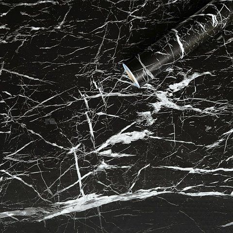 Самоклеющаяся пленка 0,45х10м х 0,07мм Черный мрамор классический SW-00001281